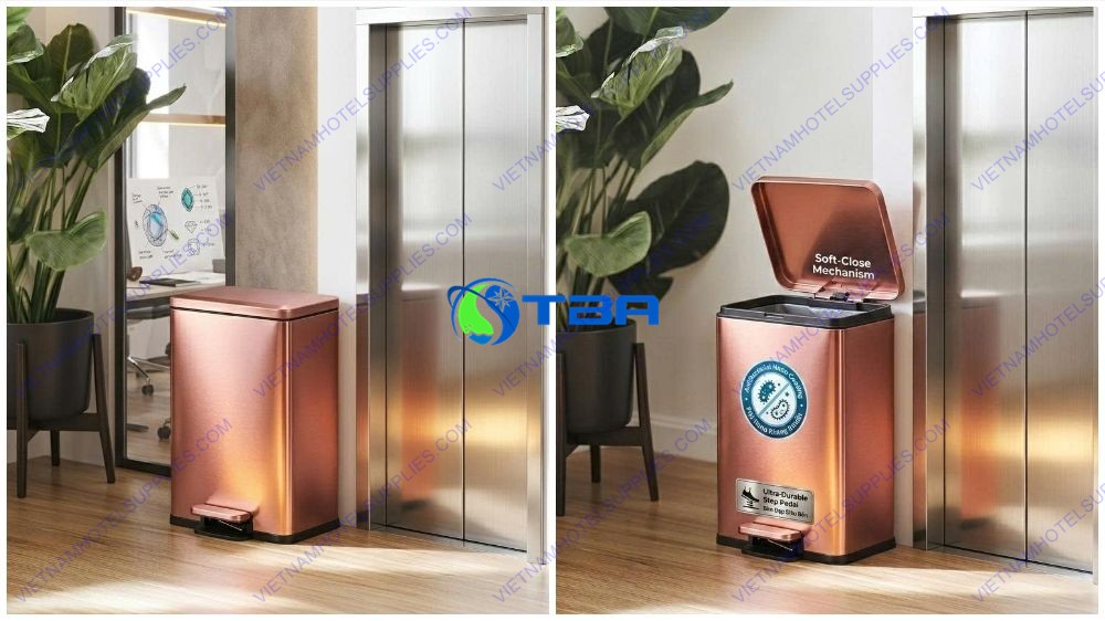 Thùng rác inox đạp chân