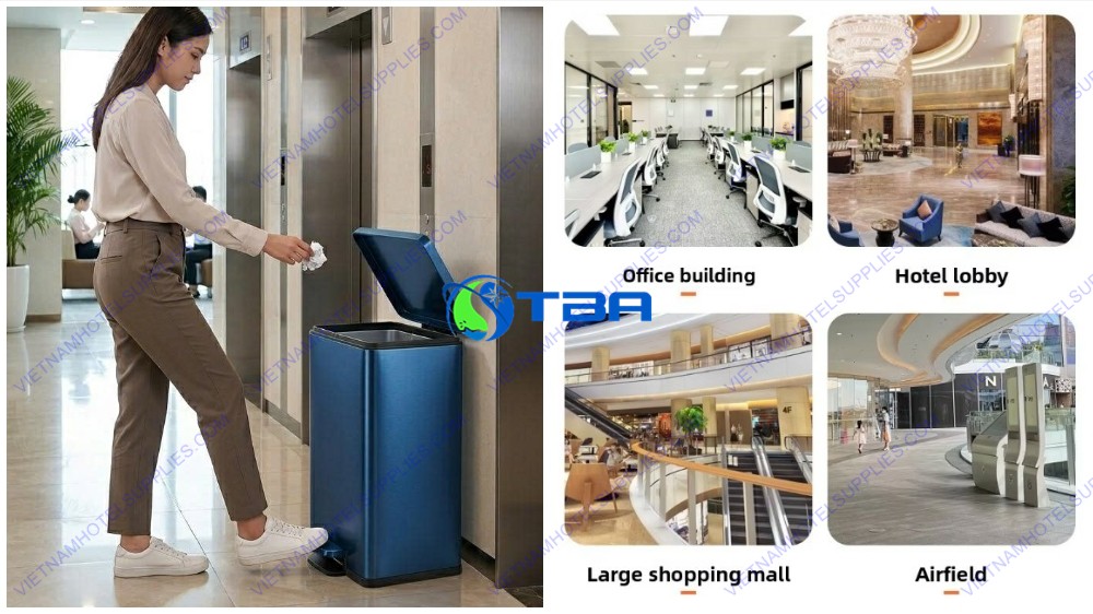 Thùng rác inox đạp chân