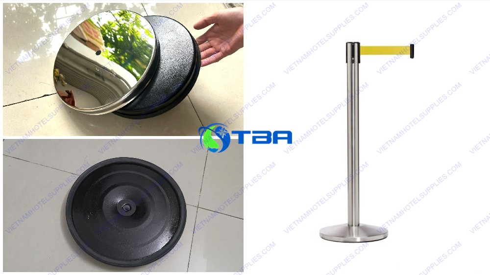 Cột chắn inox chất lượng cao dây màu vàng 2 mét