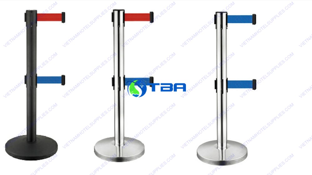 CỘT CHẮN INOX phân làn dây đôi CHẤT LƯỢNG CAO
