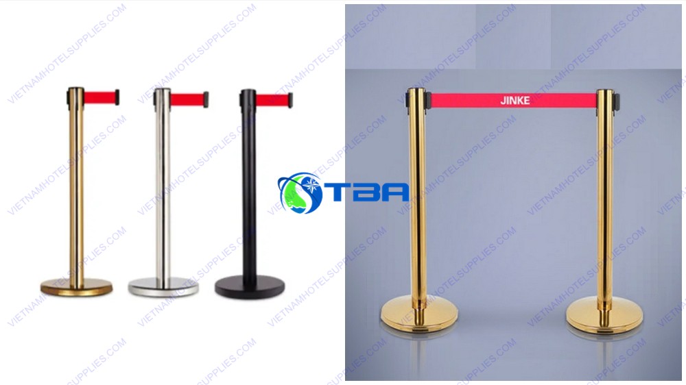 Trụ chắn inox cao cấp phân làn dây căng trong bệnh viện