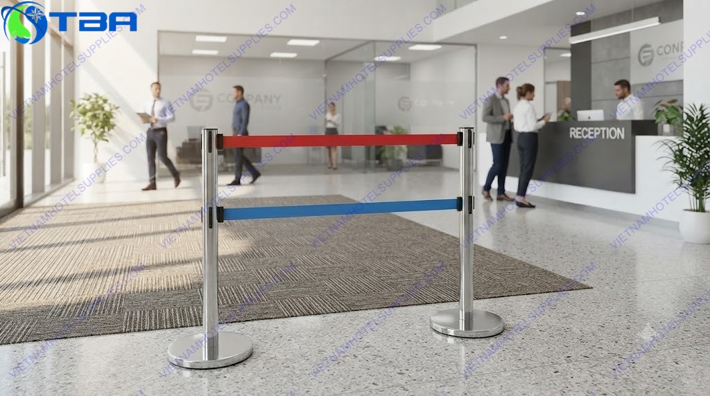 Cột chắn inox tại sảnh khách sạn