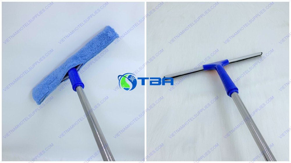 Bộ cây lau kính trên cao cán inox 4 mét