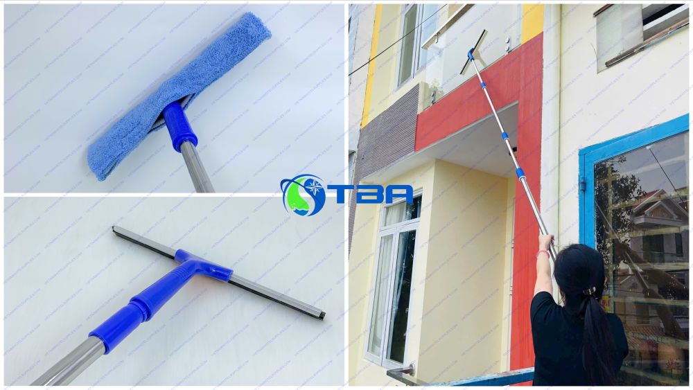 Bộ cây lau kính inox cán dài 5 mét ASIA-LI5M