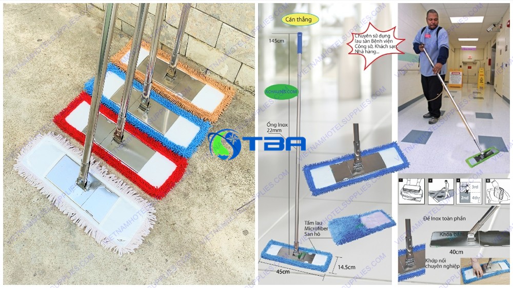 Cây lau sàn siêu sạch trong bệnh viện