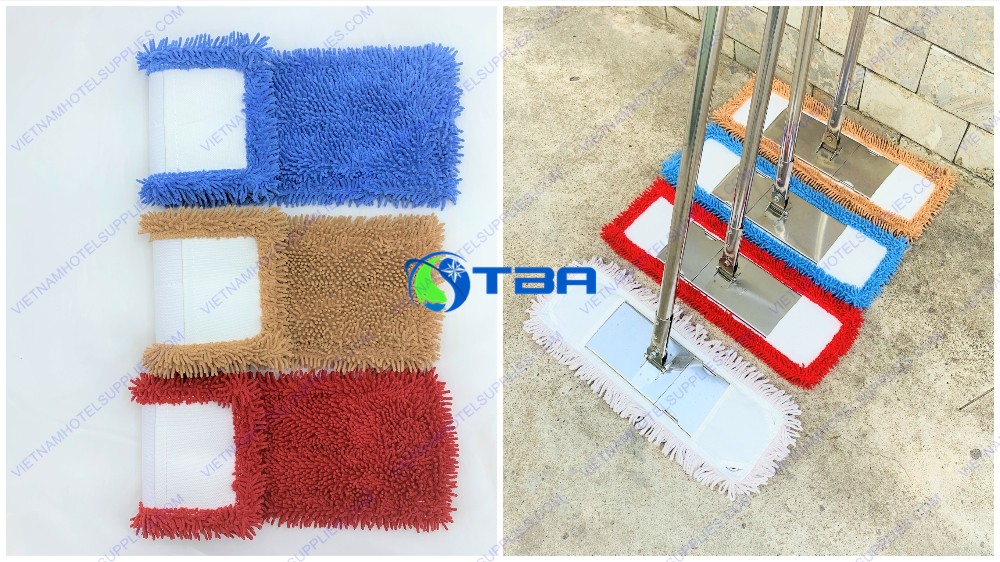 Combo 3 tấm lau siêu sạch san hô xanh - đỏ - nâu 45cm
