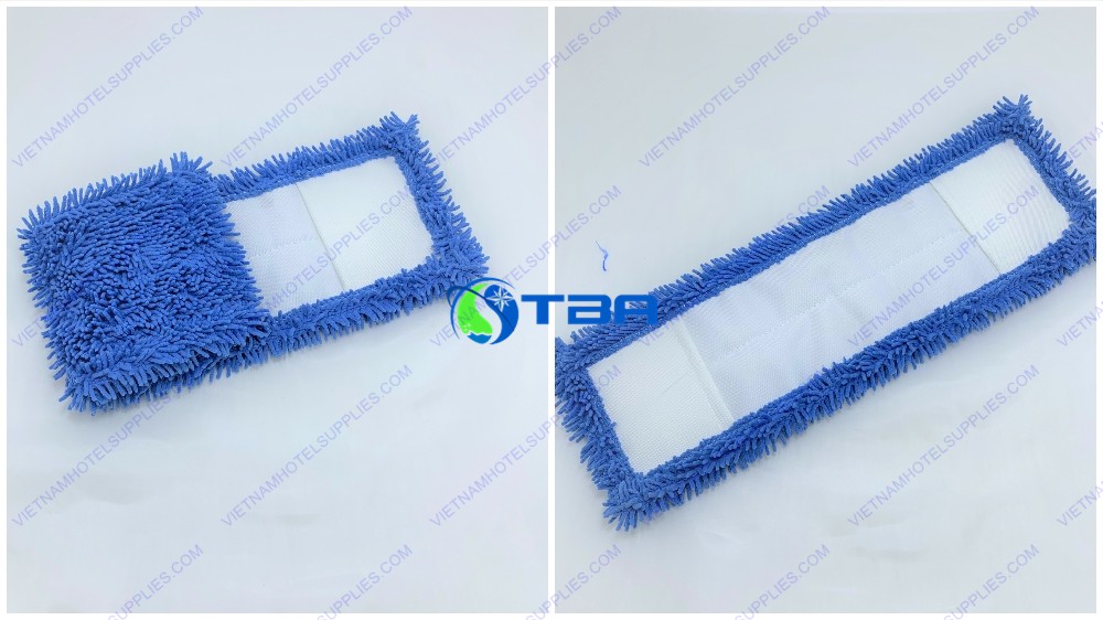 Tấm lau san hô xanh sợi microfiber 45cm