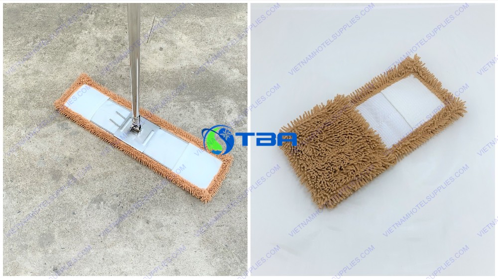Cây lau sàn nhà sợi san hô nâu bản 60cm