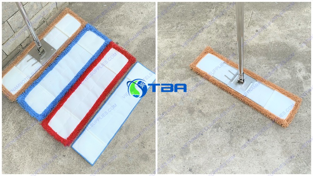 Cây lau sàn nhà sợi san hô nâu bản 60cm