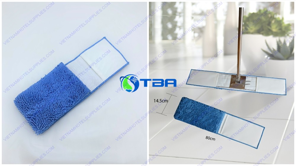 Tấm lau siêu sạch sợi microfiber xanh 80cm