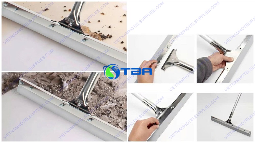 Cây lùa nước gạt sàn inox 45cm ASIA-GSI45