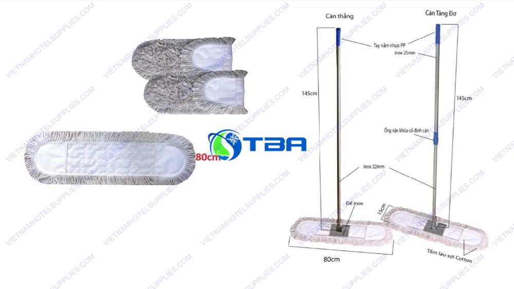 Tấm lau bụi cotton 80cm