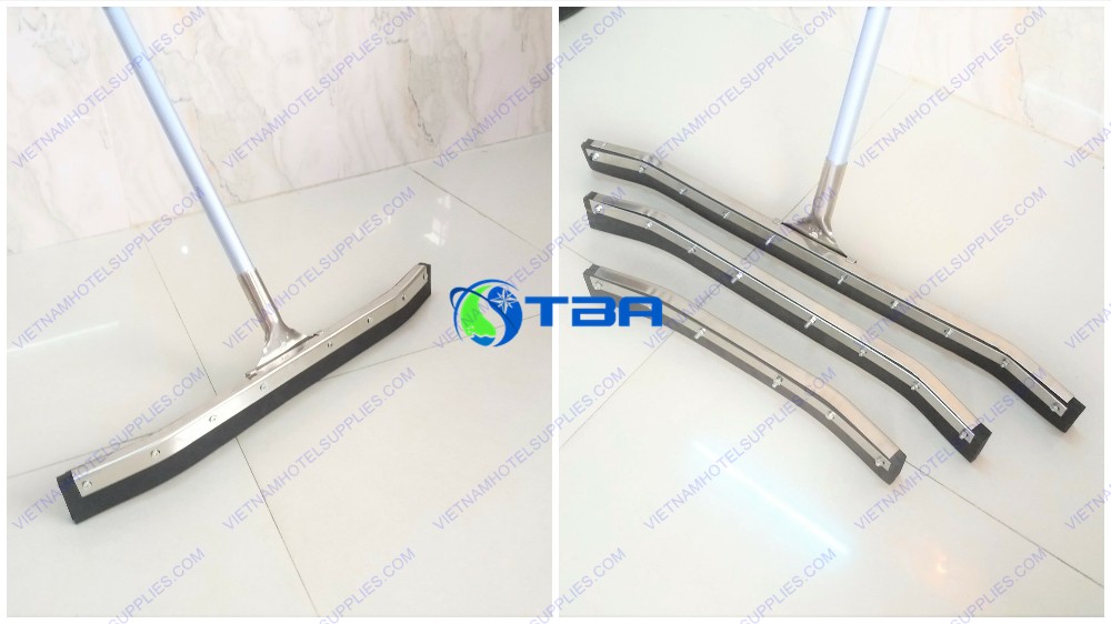Cây đẩy nước sàn inox lưỡi cao su cong bản 45cm