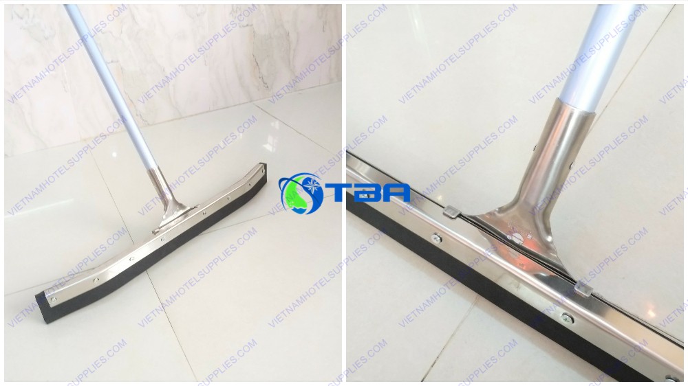 Cây đẩy nước gạt sàn đầu cong kẹp inox  bản 60cm