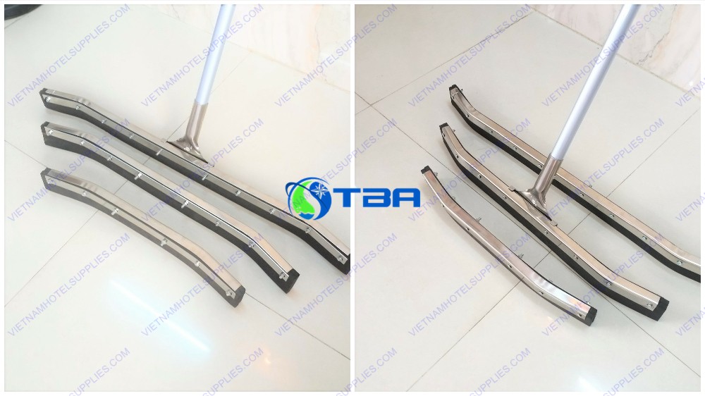 Cây đẩy nước gạt sàn đầu cong kẹp inox  bản 60cm