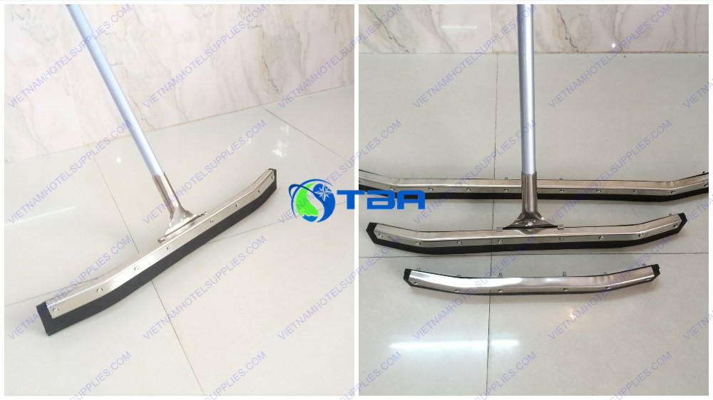 Cây đẩy gạt nước sàn kẹp inox lưỡi cao su 75cm