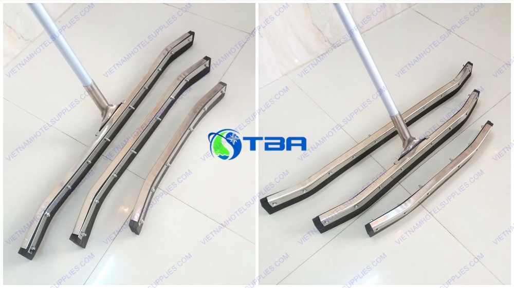 Cây đẩy gạt nước sàn kẹp inox lưỡi cao su 75cm