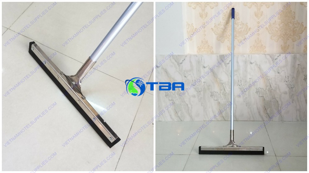 Cây đẩy gạt nước sàn kẹp inox lưỡi cao su 45cm