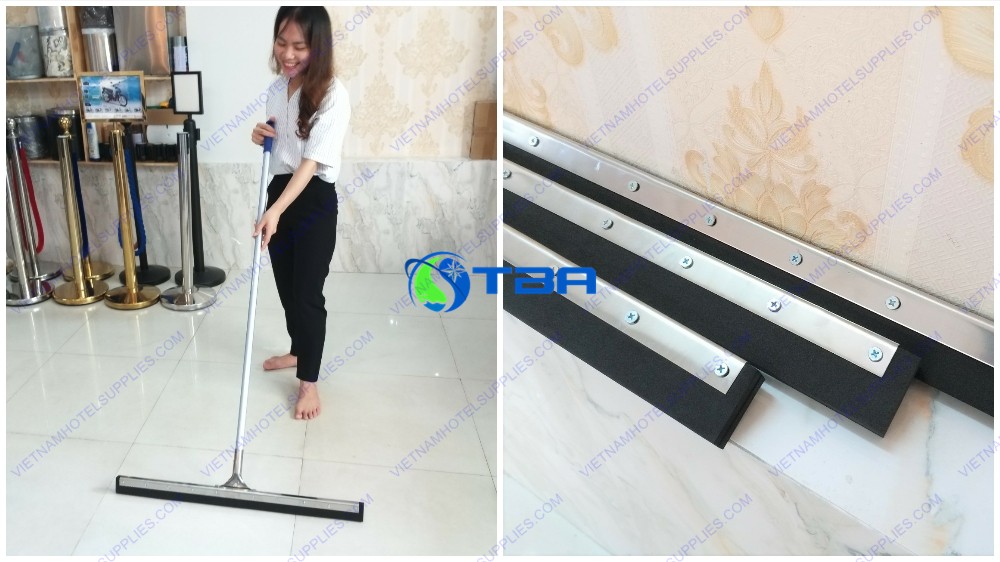Cây đẩy lùa nước gạt sàn kẹp inox 75cm