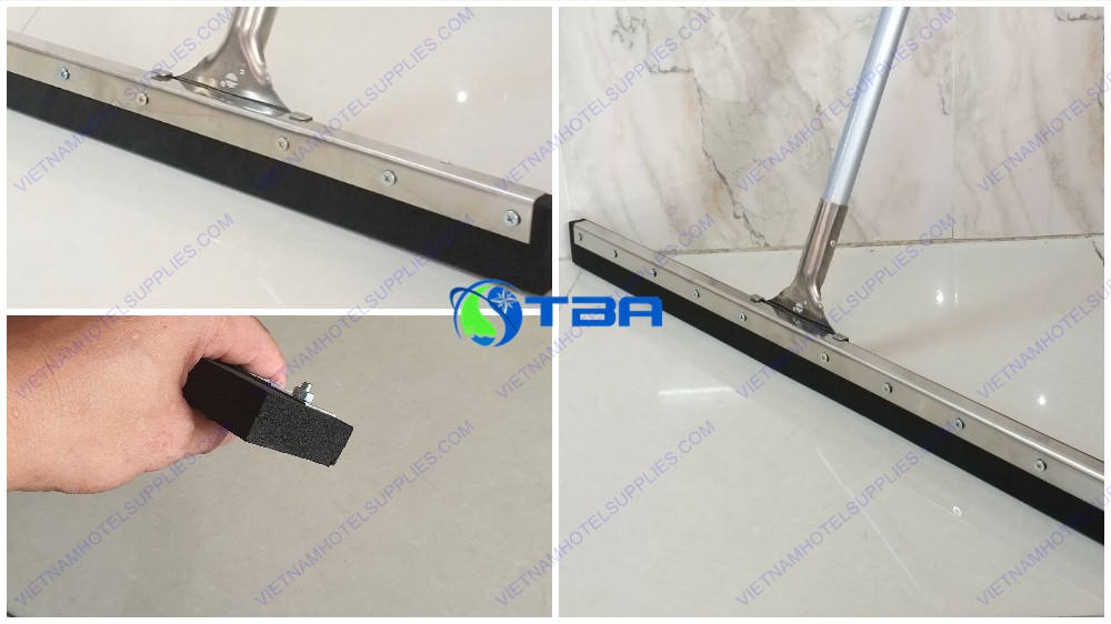 Cây đẩy nước gạt sàn 75cm kẹp inox ASIA-GSIN75