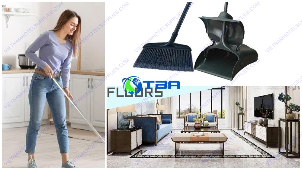 Bộ chổi ky hốt rác công nghiệp cán dài ASIA-HR005