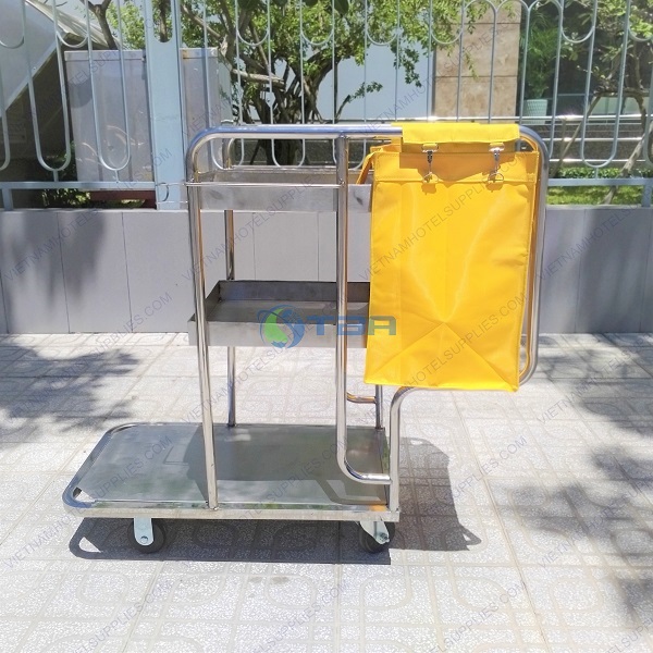Xe làm vệ sinh bệnh viện khung inox