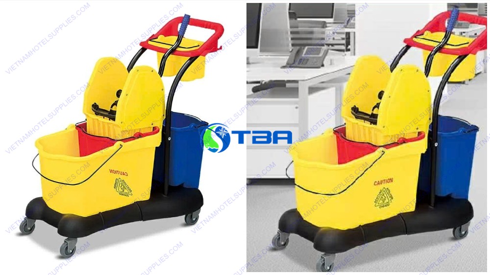 Xe đẩy vắt nước dọn vệ sinh đa năng 81 lít
