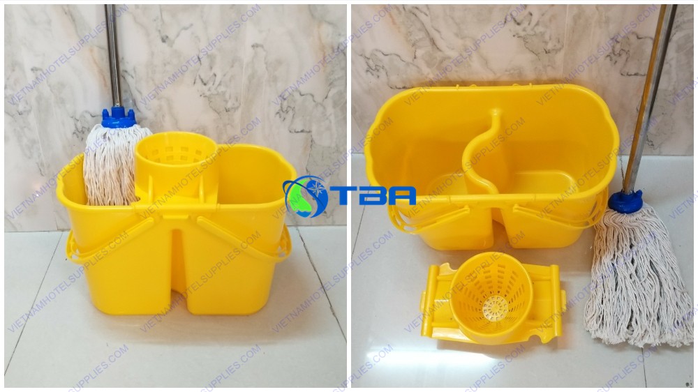 Cây lau sàn nhà ướt đầu cổ tròn cán inox