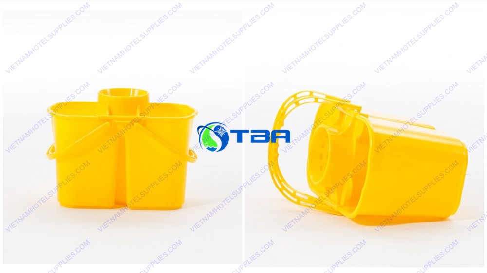 xô vệ sinh vắt nước 02 ngăn cây lau đầu tròn