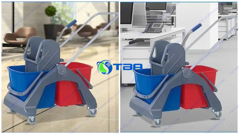 Xe vắt nước cây lau sàn cao cấp 02 xô