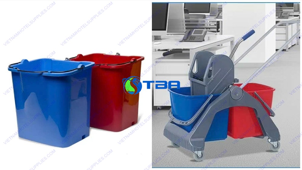 Xe vắt nước cây lau sàn cao cấp 02 xô