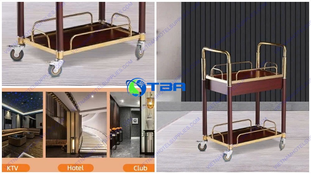 Xe đẩy phục vụ rượu trà quầy bar cafe ASIA-RT055G