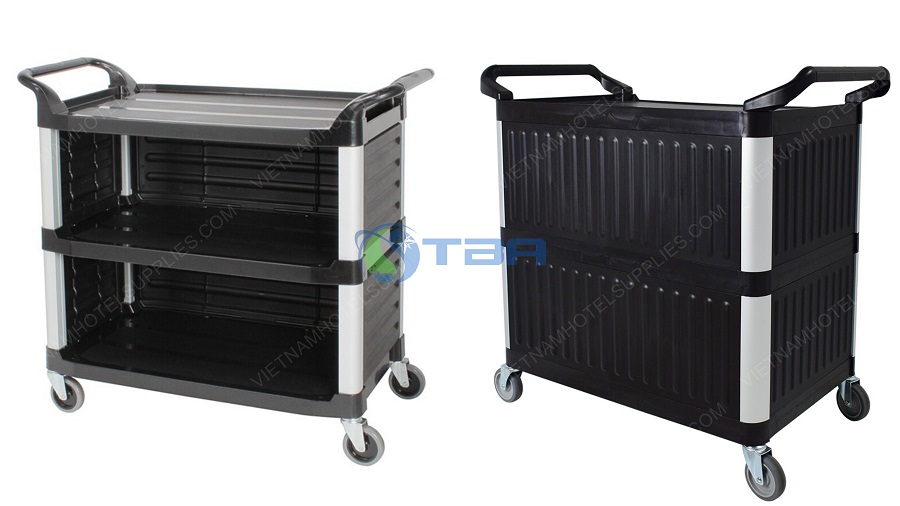 Xe đẩy phục vụ bàn ăn cao cấp có bửng