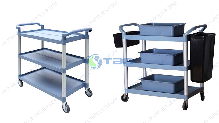 Xe đẩy thức ăn và dọn bàn ăn đa năng nhà hàng