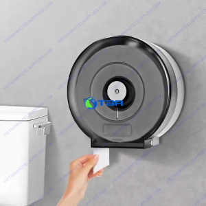 Hộp khăn giấy tròn treo tường màu đen ASIA48B