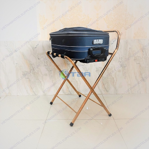 Kệ để hành lý inox mạ vàng cao cấp có tựa ASIACJ009