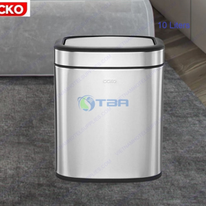 Thùng rác CCKO chữ nhật 2 lớp nắp lật 10L #CK9908