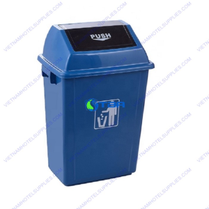 Thùng rác nhựa 40L xanh dương ASIA-NL40X