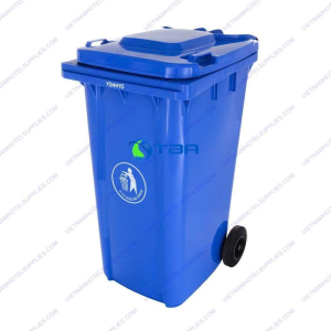 Thùng rác HDPE 240L màu xanh dương ASIA-TRXD240