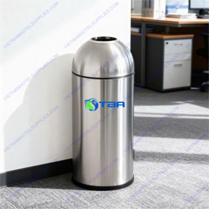 Thùng rác inox hình trụ tròn ASIA-A350I