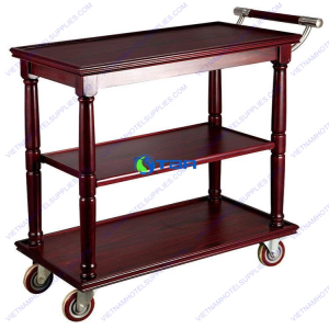 Xe đẩy đồ uống gỗ 3 tầng ASIA-C13W