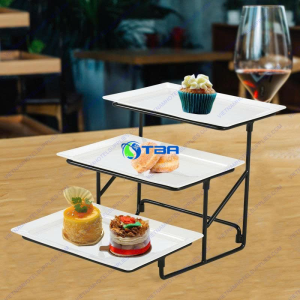 Kệ trang trí thức ăn 3 tầng bậc thang ASIA-F02B