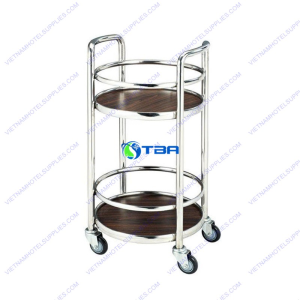 Xe đẩy rượu quầy bar trụ tròn ASIA-RT002