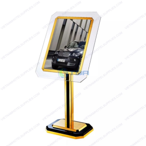 Bảng menu inox mạ vàng mặt kính cao cấp