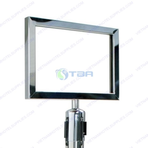 Bảng menu thông tin cắm cột chắn inox khổ A3