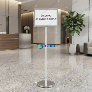 Bảng menu thông tin di động inox 2 mặt khổ A3