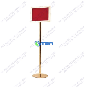 Bảng menu thông tin inox vàng 2 mặt khổ A3