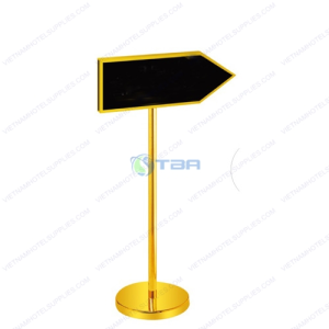 Bảng thông tin chỉ dẫn mũi tên inox mạ vàng