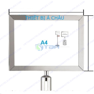 Biển báo thông tin cắm trụ chắn nằm ngang khổ A4