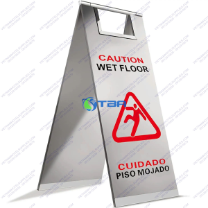 Biển cảnh báo SÀN ƯỚT đặt sàn inox kiểu chữ A